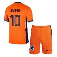Maglie da calcio Olanda Memphis Depay #10 Prima Maglia Bambino Europei 2024 Manica Corta (+ Pantaloni corti)